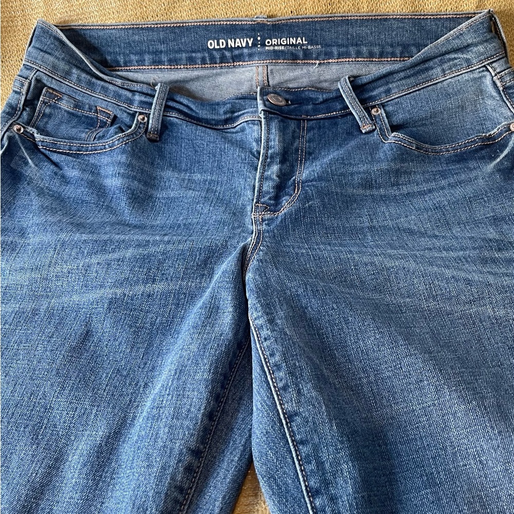 Old Navy Blue Straight Leg Jeans Classic Style
